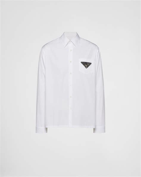 prada mens white dress shirt|Prada white shirt women's.